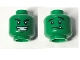 Lot ID: 156681156  Part No: 3626cpb1364  Name: Minifigure, Head Dual Sided Black Eyebrows, White Pupils, Wide Smile / Nervous with Tooth Pattern (Beast Boy) - Hollow Stud