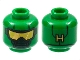 Part No: 3626pb1452  Name: Minifigure, Head Scuba Mask with Yellow Goggles and 'H' on Back Pattern (Hydra Diver)