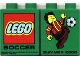 Part No: 4066pb010  Name: Duplo, Brick 1 x 2 x 2 with Summer 2000 LEGO Soccer Pattern