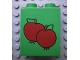 Part No: 4066pb089  Name: Duplo, Brick 1 x 2 x 2 with 2 Apples Pattern