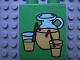 Part No: 4066pb157  Name: Duplo, Brick 1 x 2 x 2 with Lemonade Pitcher and Glasses Pattern
