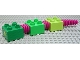 Part No: 44255c01  Name: Duplo Figure Body Animal 2 x 2 Brick with Magenta Flexible Spine Segments and Additional Bright Green and Lime 2 x 2 Bricks