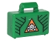 Part No: 4449pb05  Name: Minifigure, Utensil Briefcase with Black Lines and White Skull and Crossbones in Orange Triangle Pattern (Sticker) - Set 76050