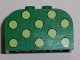 Part No: 4744pb11  Name: Slope, Curved 4 x 2 x 2 Double with Four Studs with Dots Light Green Pattern