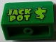 Part No: 4865pb075  Name: Panel 1 x 2 x 1 with Lime 'JACK POT $' Pattern (Sticker) - Set 71016