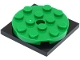 Part No: 60474c01  Name: Turntable 4 x 4 x 2/3 with Black Square Base, Free-Spinning (60474 / 61485)