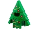 Part No: 7184pb01  Name: Minifigure, Headgear Head Cover, Costume Pine Tree with Red Christmas Baubles and Gold Beads Pattern