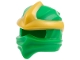 Part No: 7554pb01  Name: Minifigure, Headgear Ninjago Wrap Type 11 with Molded Large Pearl Gold 3 Point Emblem Pattern 