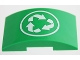 Part No: 78522pb014  Name: Slope, Curved 6 x 4 Double with White Recycling Arrows Pattern