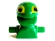 Part No: 85946pb01  Name: Minifigure, Head, Modified Frenzy Pattern with Lime Eyes and Open Jagged Mouth, Torso Extension with Handles