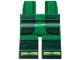 Part No: 970c00pb1834  Name: Hips and Legs with Molded Dark Green Lower Legs / Boots and Printed Dark Green Coat Ends, Black Outline, Lime Bow Shaped Boot Tips Pattern