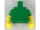 Lot ID: 196147458  Part No: 973c83  Name: Torso Plain / Yellow Arms with Molded Green Short Sleeves Pattern / Yellow Hands