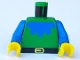 Part No: 973p49c01  Name: Torso Castle Forestman with Blue Collar, Black Belt, and Yellow Buckle Pattern / Blue Arms / Yellow Hands