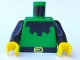 Part No: 973p50c01  Name: Torso Castle Forestman with Black Collar, Black Belt, and Yellow Buckle Pattern / Black Arms / Yellow Hands