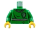 Part No: 973pb0163c01  Name: Torso Harry Potter Quidditch Slytherin Pattern / Green Arms / Yellow Hands