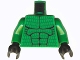 Part No: 973pb0185c01  Name: Torso Batman Muscles Outline with Scales Pattern / Green Arms / Black Hands