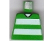 Part No: 973pb0371  Name: Torso Soccer Uniform Shirt with White Horizontal Stripes, Neck, and Number 11 on Back Pattern