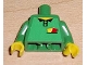 Part No: 973pb0427c01  Name: Torso Soccer Referee Yellow & Red Cards Pattern (Sticker) / Green Arms / Yellow Hands