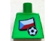 Lot ID: 323544709  Part No: 973pb0779  Name: Torso Soccer Czech Goalie, Czech Flag Sticker Front, White Number Sticker Back Pattern (specify number in listing)