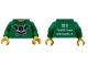 Part No: 973pb0864c01  Name: Torso Bat Wings and Crossbones Front, 2011 The LEGO Store Indianapolis, IN Back Pattern / Green Arms / Yellow Hands