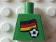 Part No: 973pb0994 Name: Torso Soccer German Goalie, German Flag Sticker Front, White Number Sticker Back Pattern (specify number in listing) Part No: 973pb0994 Name: Torso Soccer German Goalie, German Flag Sticker Front, White Number Sticker Back Pattern (specify number in listing)