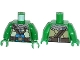 Part No: 973pb1668c01  Name: Torso Turtle Shell with Gauge and Blue Diving Bottles Pattern / Green Arms / Green Hands
