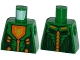 Lot ID: 237866849  Part No: 973pb2235  Name: Torso Nexo Knights Armor with Orange and Gold Circuitry and Orange Emblem with Gold Fox Head Pattern