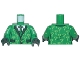 Part No: 973pb2592c01  Name: Torso Suit with Pockets, Tie, Shirt and Bright Green Question Marks Pattern / Green Arms with Bright Green Question Marks Pattern / Dark Green Hands