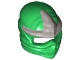 Lot ID: 84157584  Part No: 98133pb02  Name: Minifigure, Headgear Ninjago Wrap with Silver 3 Point Emblem Pattern