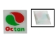 Part No: 2384pb03  Name: Electric, Light 2 x 2 Clip-On Plate with Octan Logo Pattern