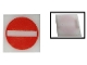 Lot ID: 159314962  Part No: 2384pb05  Name: Electric, Light 2 x 2 Clip-On Plate with No Entry / Thoroughfare Pattern