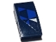 Part No: 11477pb110R  Name: Slope, Curved 2 x 1 x 2/3 with Dark Blue, Blue, and White Triangles Pattern Model Right Side (Sticker) - Set 75885