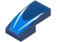 Part No: 11477pb213  Name: Slope, Curved 2 x 1 x 2/3 with 2 White Stripes on Blue Chevron Pattern