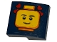 Part No: 15068pb433  Name: Slope, Curved 2 x 2 x 2/3 with Orange and Yellow Smiling Minifigure Head and Red Hearts Pattern (Sticker) - Set 40569