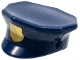 Part No: 15530pb01  Name: Minifigure, Headgear Hat, Police with Gold Badge Pattern