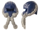 Part No: 18333pb01  Name: Minifigure, Headgear Helmet Space with Air Mask with Flexible Gray Hoses Pattern