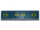 Lego part: Tile 1 x 4 with Lime Danger Sign and 'RD 613' Pattern (Sticker) - Set 70839