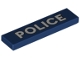 Part No: 2431pb0660 Name: Tile 1 x 4 with White 'POLICE' with Black Outline Pattern Part No: 2431pb0660 Name: Tile 1 x 4 with White 'POLICE' with Black Outline Pattern
