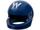 Part No: 2446pb56  Name: Minifigure, Headgear Helmet Motorcycle (Standard) with Williams Formula 1 Logo Stylized White Capital Letter W Pattern