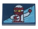 Lot ID: 336569724  Part No: 26603pb138L  Name: Tile 2 x 3 with White and Red Ninja Video Arcade Game Sign Pattern Model Left Side (Sticker) - Set 71741