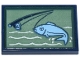 Part No: 26603pb512 Name: Tile 2 x 3 with Bright Light Blue Fish, Fishing Pole, White Waves on Sand Green Background and Dark Green Border Pattern (Sticker) - Set 910040 Part No: 26603pb512 Name: Tile 2 x 3 with Bright Light Blue Fish, Fishing Pole, White Waves on Sand Green Background and Dark Green Border Pattern (Sticker) - Set 910040