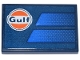 Part No: 26603pb574R  Name: Tile 2 x 3 with White and Orange Circle 'Gulf' Logo and Blue Gradient Panels Pattern Model Right Side (Sticker) - Set 77249
