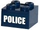 Part No: 3003pb087  Name: Brick 2 x 2 with White 'POLICE' Pattern (Sticker) - Set 60068