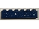 Part No: 3009pb243  Name: Brick 1 x 6 with Silver and Metallic Light Blue Stars and Dots Pattern (Sticker) - Set 40484