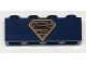 Part No: 3010pb220  Name: Brick 1 x 4 with Dark Red and Gold Superman 'S' Logo Pattern