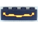 Part No: 3010pb358  Name: Brick 1 x 4 with Bright Light Yellow and Orange Circuitry Pattern (Sticker) - Set 70357