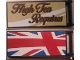 Part No: 30292pb035R  Name: Flag 7 x 3 with Bar Handle with 'High Tea Requires' / Partial United Kingdom Flag (Union Jack) Pattern Model Back RightSide (Stickers) - Set 10258