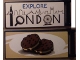 Part No: 30292pb036R  Name: Flag 7 x 3 with Bar Handle with 'EXPLORE LONDON' / Biscuits Pattern Model Right Side (Stickers) - Set 10258