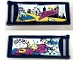 Part No: 30292pb068  Name: Flag 7 x 3 with Bar Handle with Dark Pink 'Welcome' Banner, Funfair, Skyline and Ferris Wheel / Race Cars and Checkered Flags Pattern (Stickers) - Set 41343