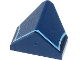 Part No: 3049cpb02  Name: Slope 45 2 x 1 Double / Inverted with Bottom Stud Holder with Black and Medium Blue Lines Pattern